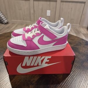 Nike Kids Fuchsia and White Sneakers